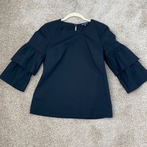 J crew black cotton top